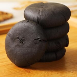 Black Charcoal Bamboo Round Cookies