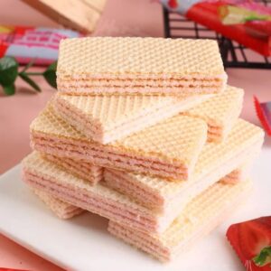 Strawberry Cream Wafer Cookies